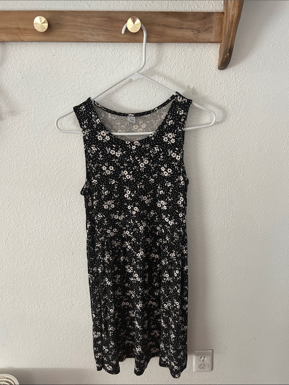 Old Navy Black Floral Midi Dress